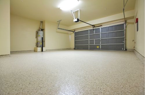 completed garage painting and floor coating project in Hayward